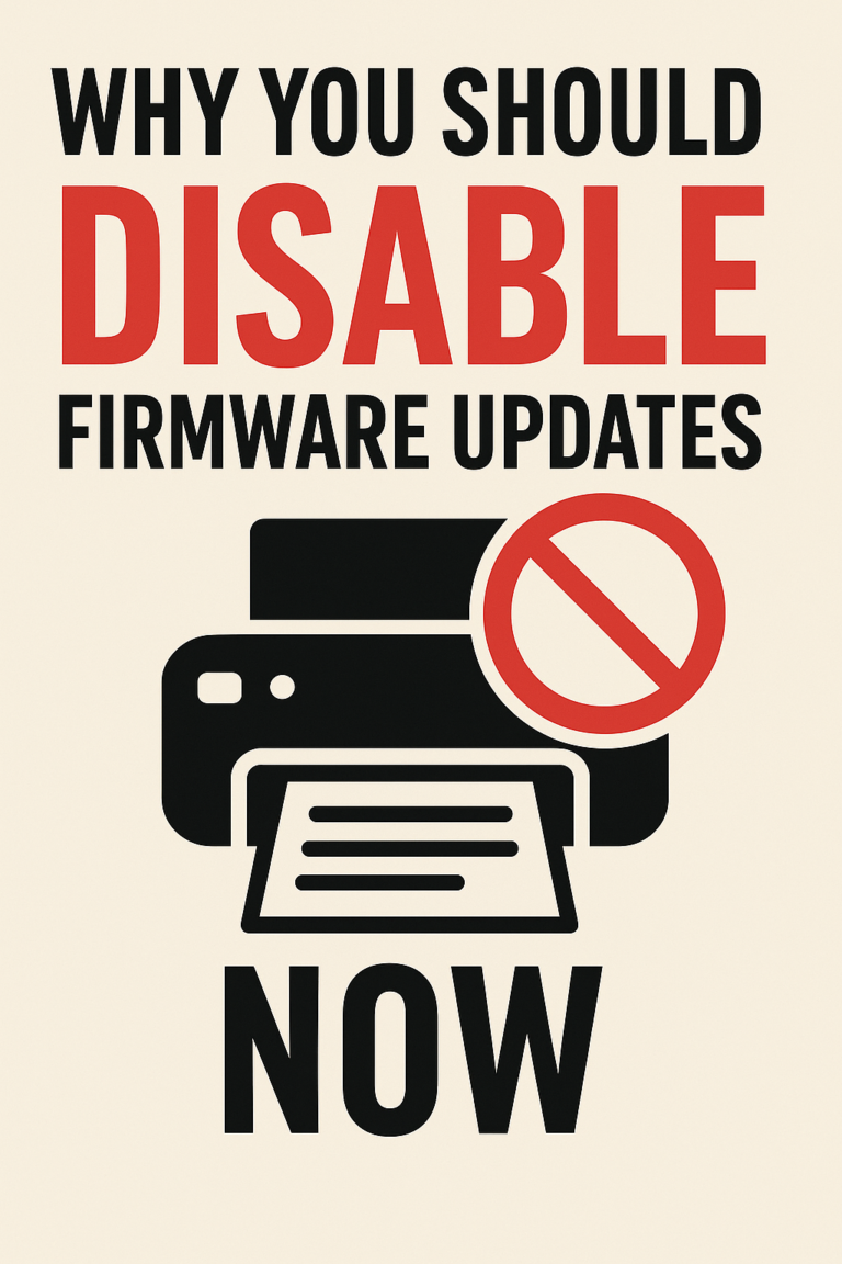 Why You Should Disable Firmware Updates Now