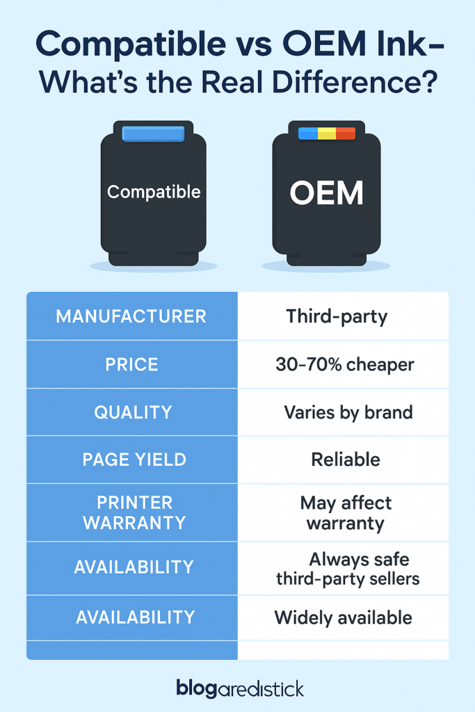 Compatible vs OEM Ink – What's the Real Difference