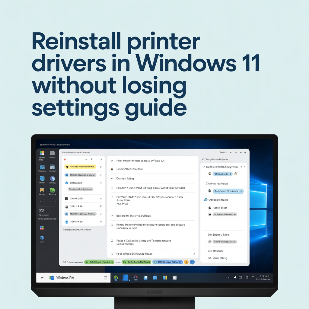 Reinstall Printer Drivers in Window 11 Without Losing Settings Guide