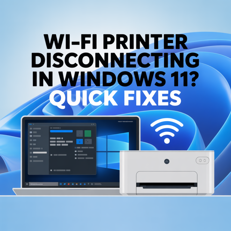 Wi-Fi Printer Disconnecting in Windows 11 Quick Fixes