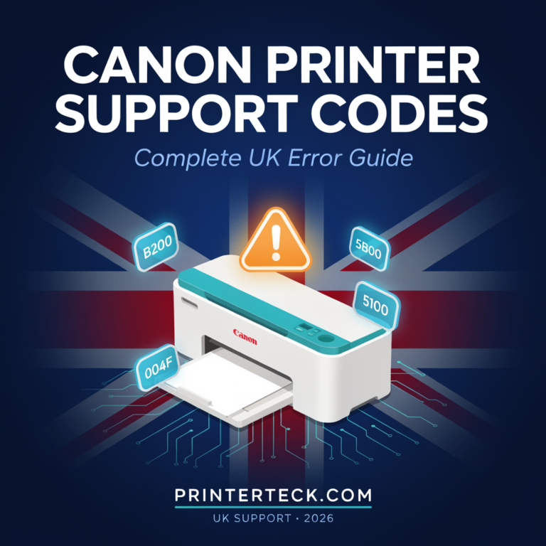 Canon Printer Support Codes Complete UK Error Guide